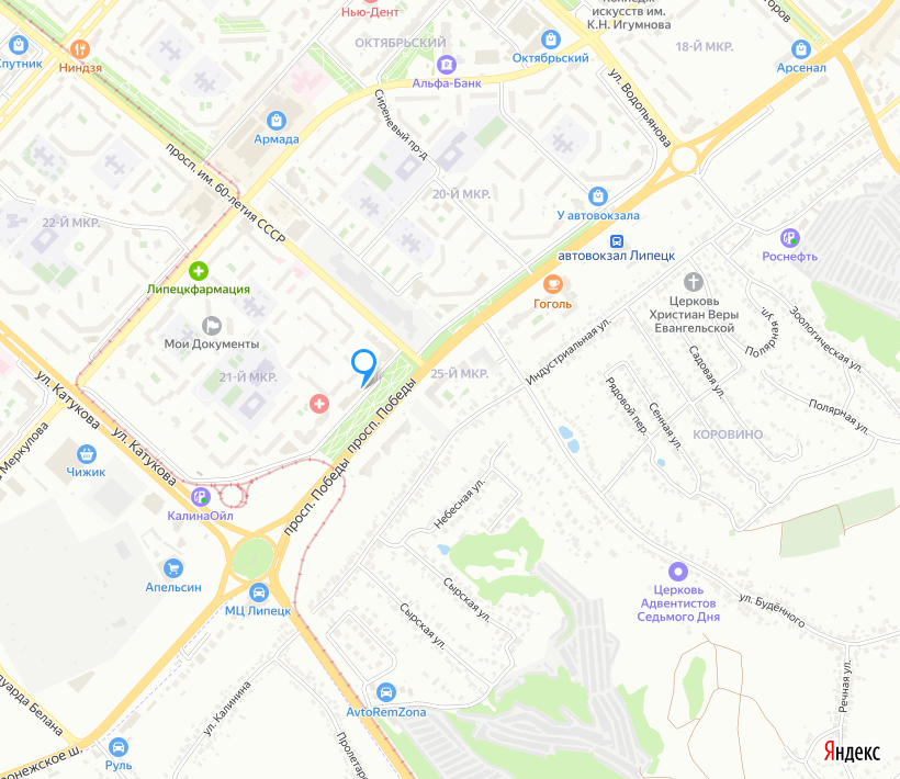Карта торговых объектов